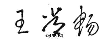 駱恆光王常暢草書個性簽名怎么寫