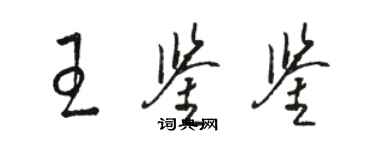 駱恆光王鑑鑒草書個性簽名怎么寫