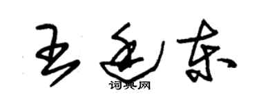 朱錫榮王廷東草書個性簽名怎么寫