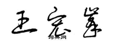 曾慶福王宏峰草書個性簽名怎么寫