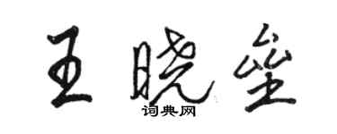 駱恆光王曉壘行書個性簽名怎么寫