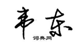 朱錫榮韋東草書個性簽名怎么寫