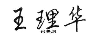 駱恆光王理華行書個性簽名怎么寫