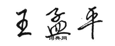 駱恆光王孟平行書個性簽名怎么寫