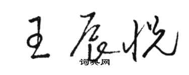 駱恆光王辰悅草書個性簽名怎么寫