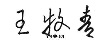 駱恆光王牧青草書個性簽名怎么寫