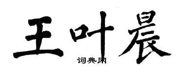 翁闓運王葉晨楷書個性簽名怎么寫