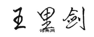 駱恆光王里劍行書個性簽名怎么寫