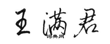 駱恆光王滿君行書個性簽名怎么寫