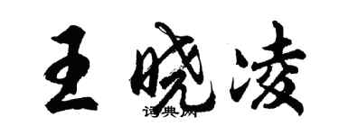 胡問遂王曉凌行書個性簽名怎么寫