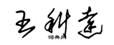 朱錫榮王科達草書個性簽名怎么寫