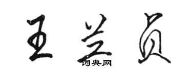 駱恆光王蘭貞行書個性簽名怎么寫