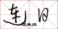 駱恆光連日草書怎么寫