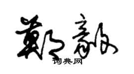 朱錫榮鄭毅草書個性簽名怎么寫