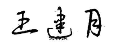 曾慶福王建月草書個性簽名怎么寫