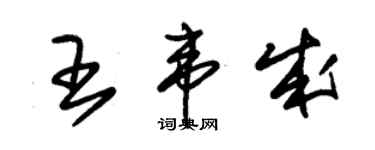 朱錫榮王韋成草書個性簽名怎么寫