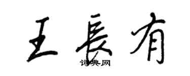 王正良王長有行書個性簽名怎么寫