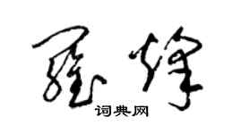 梁錦英羅烽草書個性簽名怎么寫