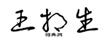 曾慶福王相生草書個性簽名怎么寫