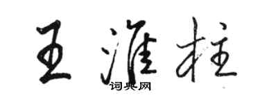 駱恆光王淮柱行書個性簽名怎么寫