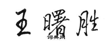 駱恆光王曙勝行書個性簽名怎么寫