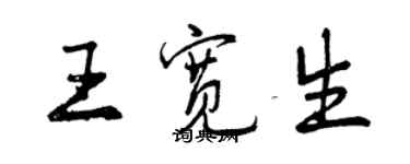 曾慶福王寬生行書個性簽名怎么寫