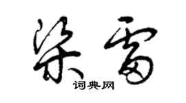 曾慶福梁雷草書個性簽名怎么寫