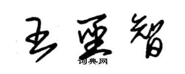 朱錫榮王聖智草書個性簽名怎么寫