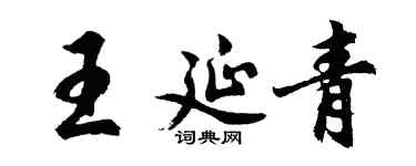 胡問遂王延青行書個性簽名怎么寫
