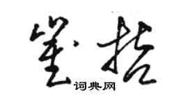 駱恆光崔哲草書個性簽名怎么寫