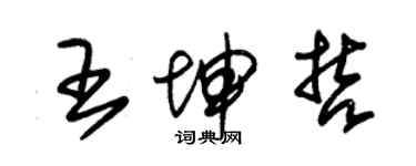 朱錫榮王坤哲草書個性簽名怎么寫