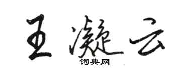 駱恆光王凝雲行書個性簽名怎么寫