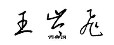 梁錦英王岑飛草書個性簽名怎么寫