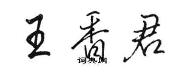 駱恆光王香君行書個性簽名怎么寫