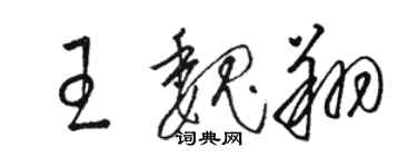 駱恆光王魏翔草書個性簽名怎么寫