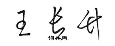 駱恆光王長竹草書個性簽名怎么寫