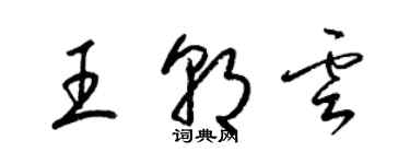 梁錦英王朝雲草書個性簽名怎么寫