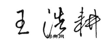 駱恆光王浩耕草書個性簽名怎么寫