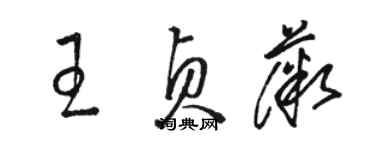 駱恆光王貞薇草書個性簽名怎么寫