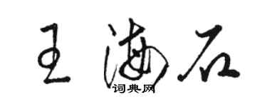 駱恆光王海石草書個性簽名怎么寫