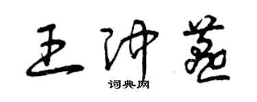 曾慶福王沖燕草書個性簽名怎么寫