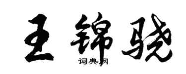 胡問遂王錦驍行書個性簽名怎么寫