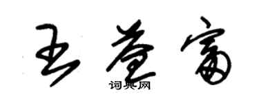 朱錫榮王益富草書個性簽名怎么寫