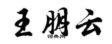 胡問遂王朋雲行書個性簽名怎么寫
