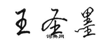 駱恆光王聖墨行書個性簽名怎么寫