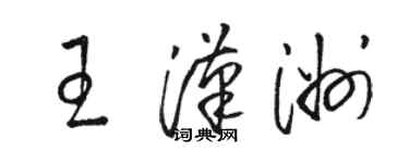 駱恆光王漢洲草書個性簽名怎么寫