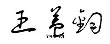 曾慶福王益鈞草書個性簽名怎么寫