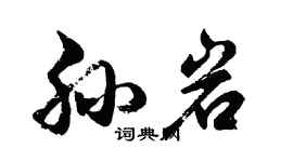 胡問遂孫岩行書個性簽名怎么寫