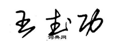 朱錫榮王武功草書個性簽名怎么寫