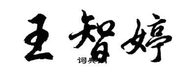 胡問遂王智婷行書個性簽名怎么寫